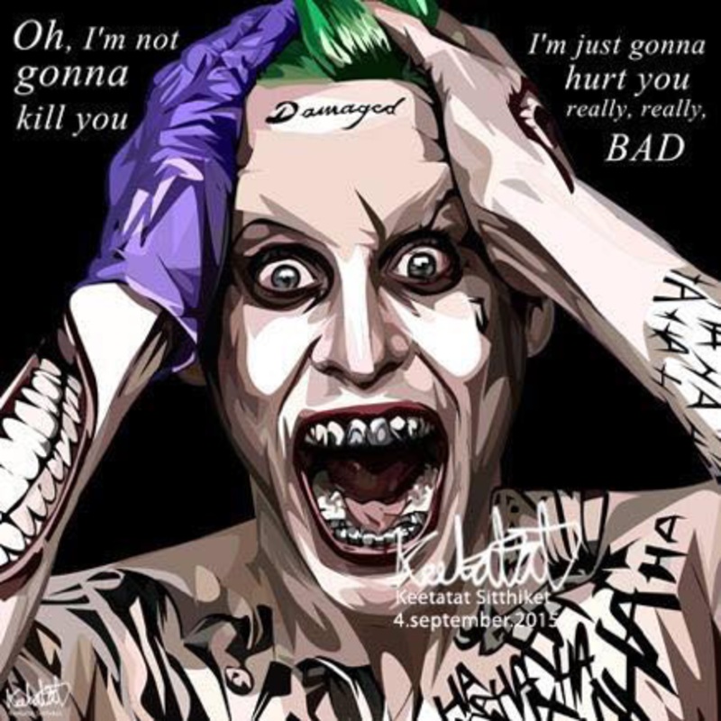 Pop Art Wall Decoration Drawing (Joker – Jared Leto)