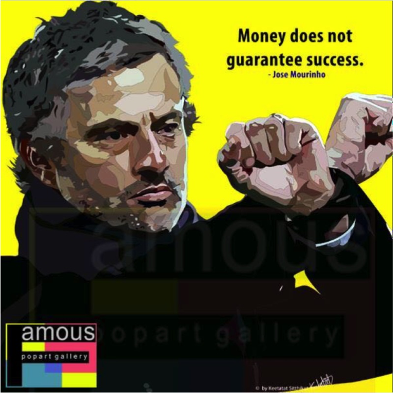 Pop Art Wall Decoration Drawing (Jose Mourinho Money Does Not)
