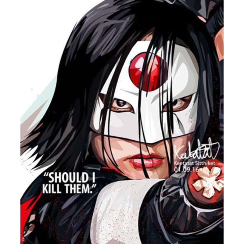 Pop Art Wall Decoration Drawing (Katana)