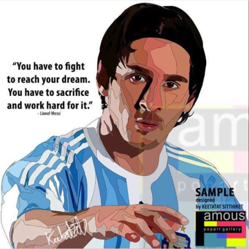 Pop Art Wall Decoration Drawing (Lionel Messi – Argentina)