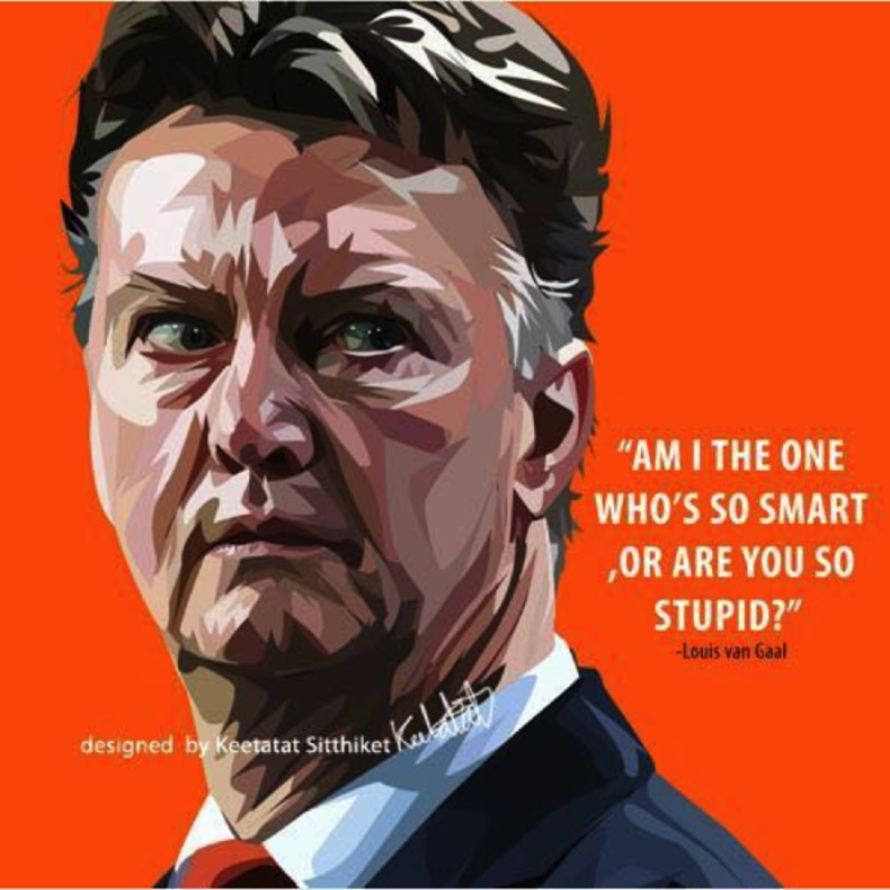 Pop Art Wall Decoration Drawing (Louis van Gaal)