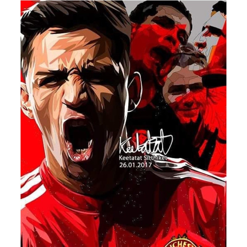 Pop Art Wall Decoration Drawing (Manchester United No.7 – New)