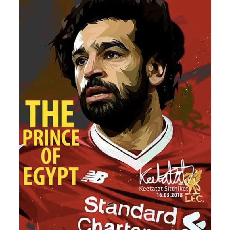 Pop Art Wall Decoration Drawing Mohamed Salah Liverpool Prince