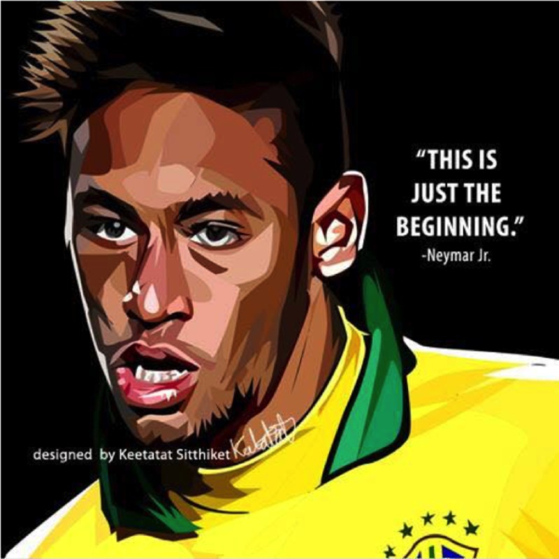 Pop Art Wall Decoration Drawing (Neymar Jr. This Is Just The Beginning)