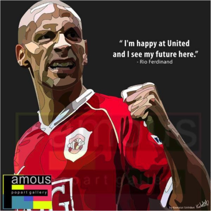 Pop Art Wall Decoration Drawing (Rio Ferdinand)