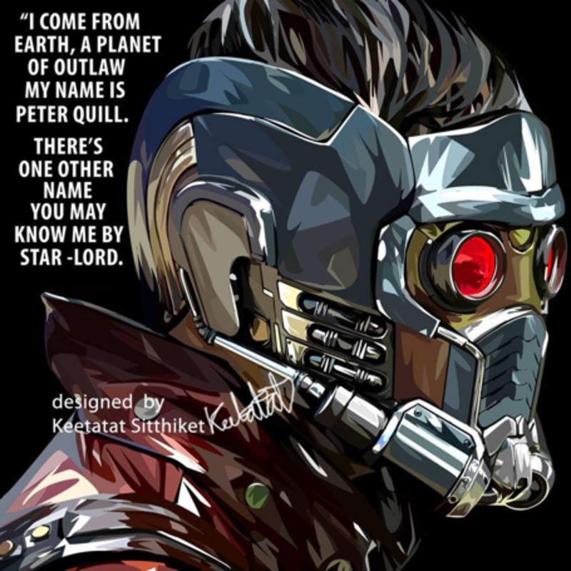 Pop Art Wall Decoration Drawing (Star Lord)