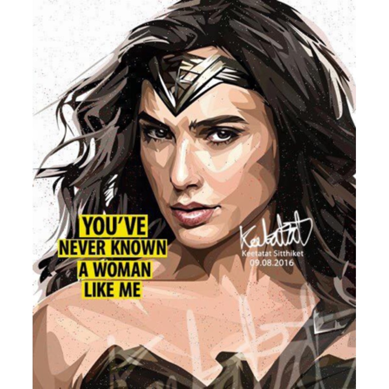 Pop Art Wall Decoration Drawing (Wonder Woman You’ve never known)