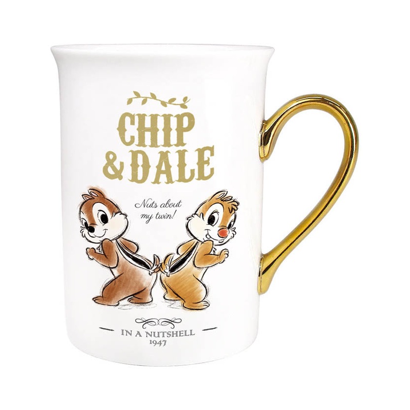 Disney Gold Mug Elegant Tea Coffee Cup Chip & Dale 2018 A/W