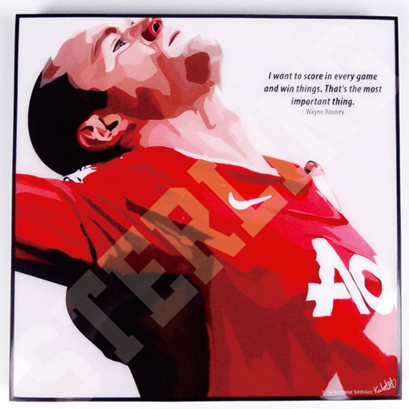 Pop Art Wall Decoration Drawing (Rooney – 250 Goals Men United’s)