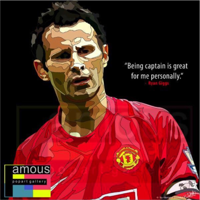 Pop Art Wall Decoration Drawing (Ryan Giggs)