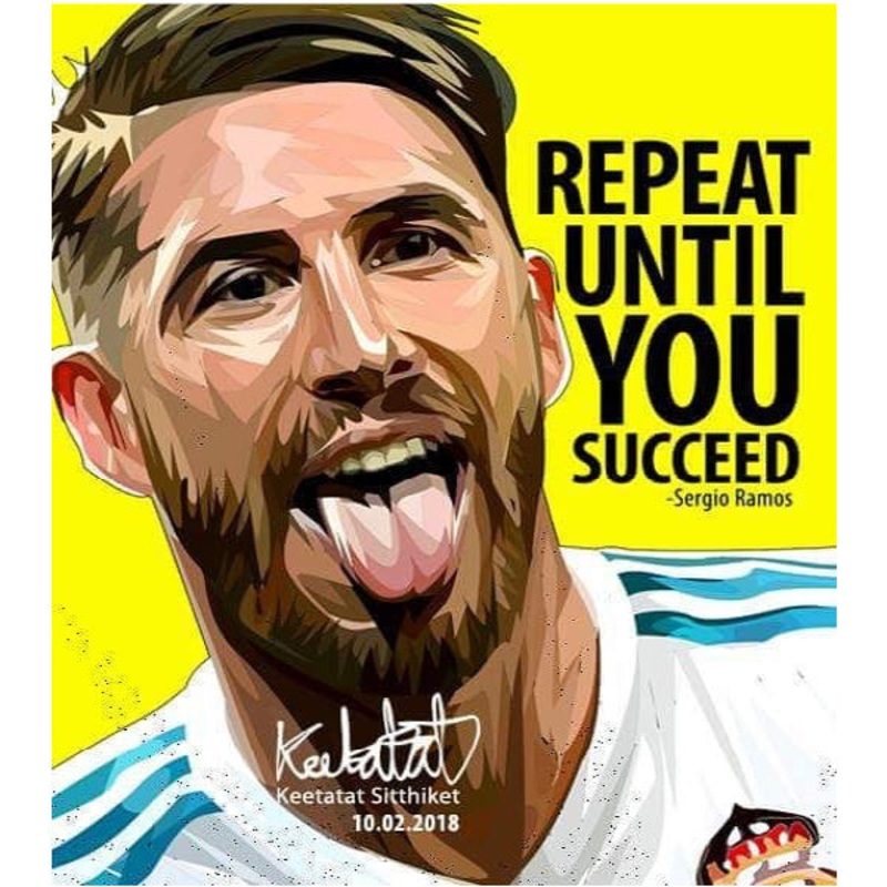 Pop Art Wall Decoration Drawing (Sergio Ramos)