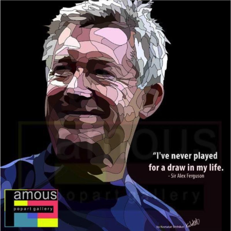 Pop Art Wall Decoration Drawing (Sir Alex Ferguson – I’ve Never Played)