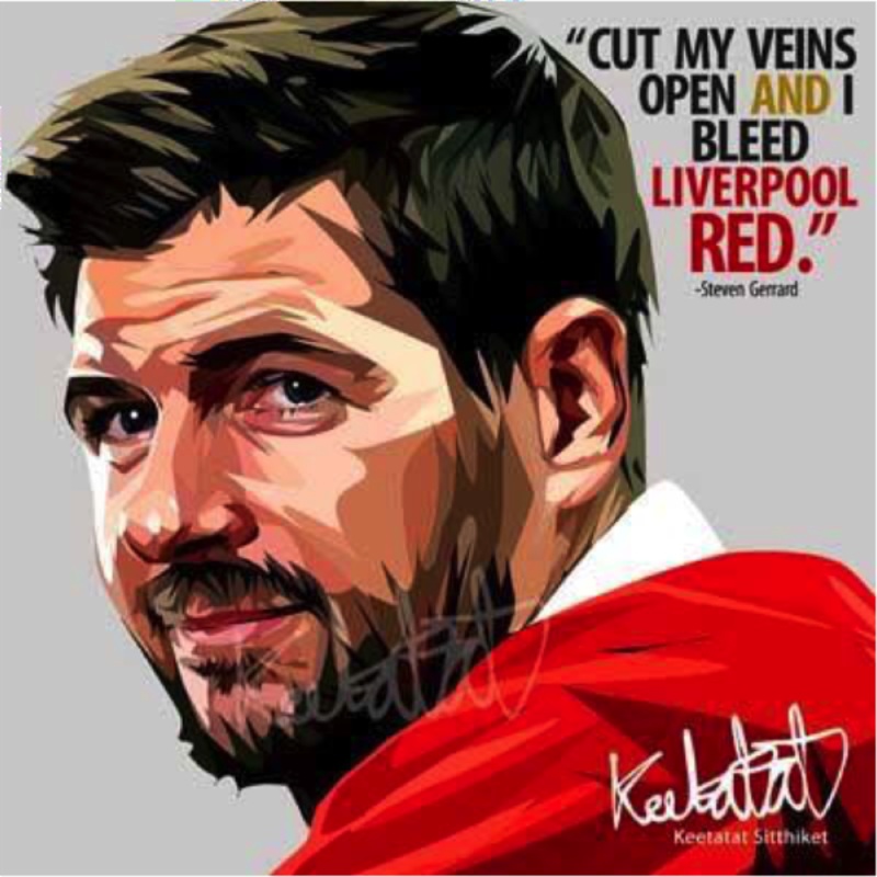 Pop Art Wall Decoration Drawing (Steven Gerrard – Cut My Veins)