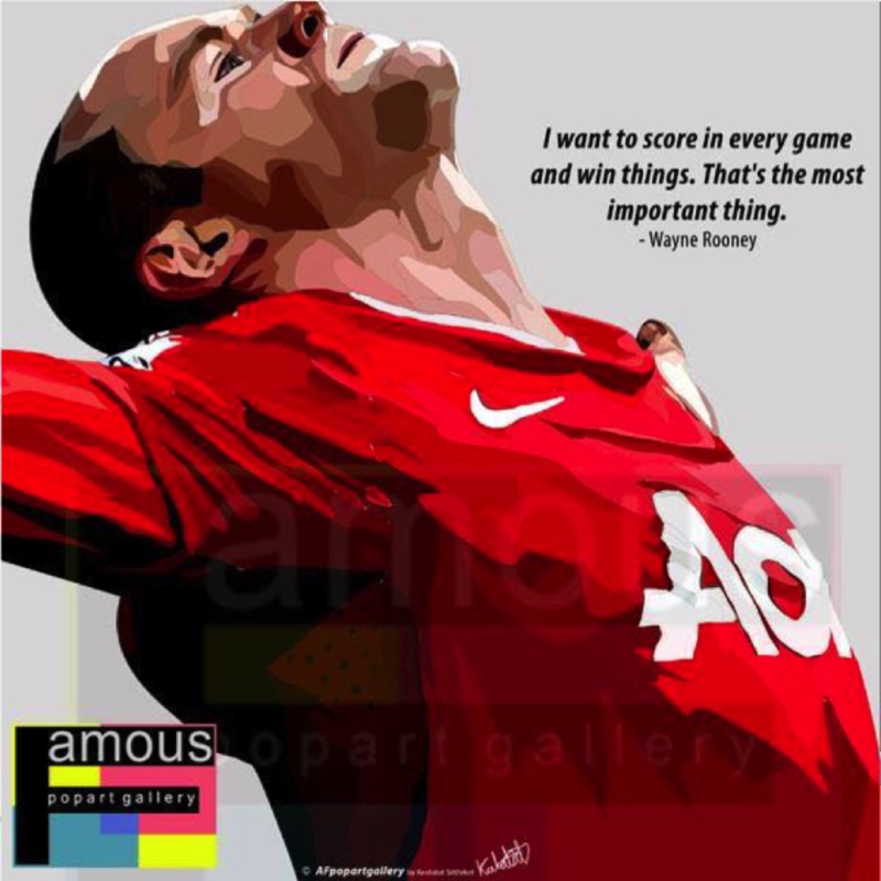 Pop Art Wall Decoration Drawing (Wayne Rooney – MU)