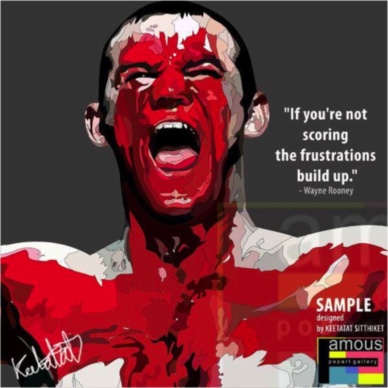 Pop Art Wall Decoration Drawing (Wayne Rooney – Paint)