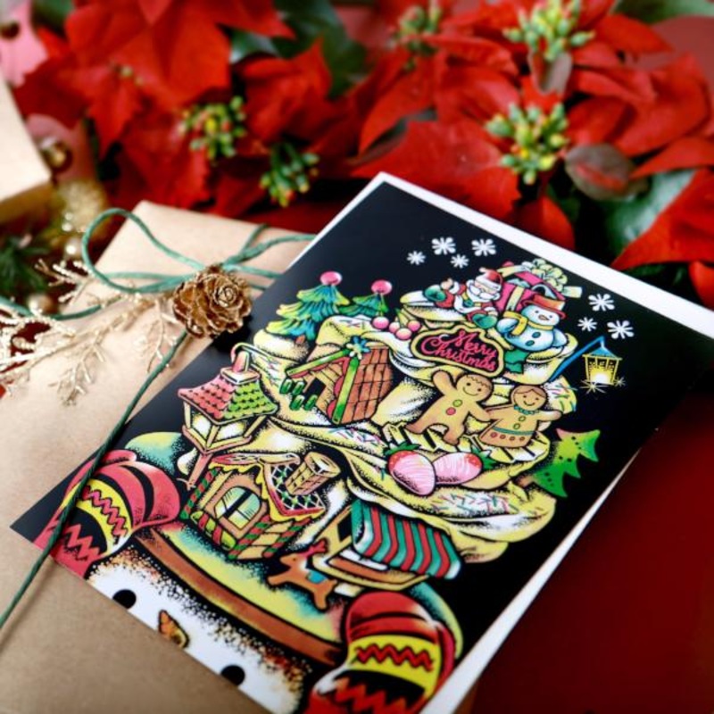 Lago Scratch Christmas Postcard – Cake (new)