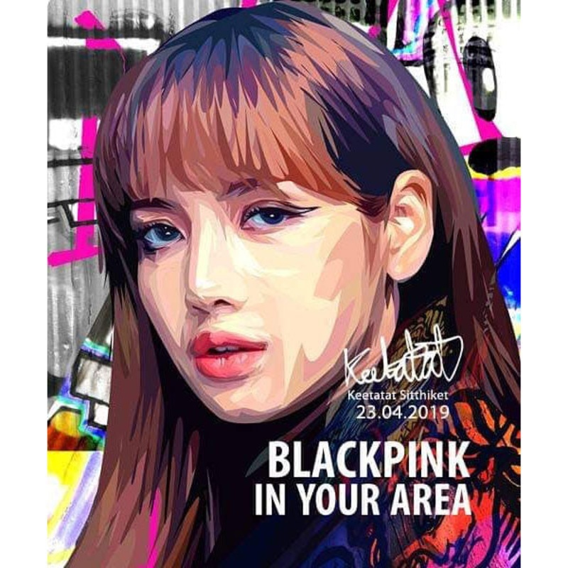 Blackpink Lisa Korea Pop Art Poster Wall Decoration Drawing