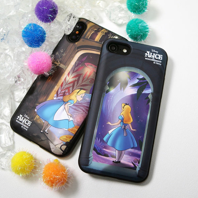 Disney Alice in Wonderland Looking Garden Door Card Mirror iPhone Case