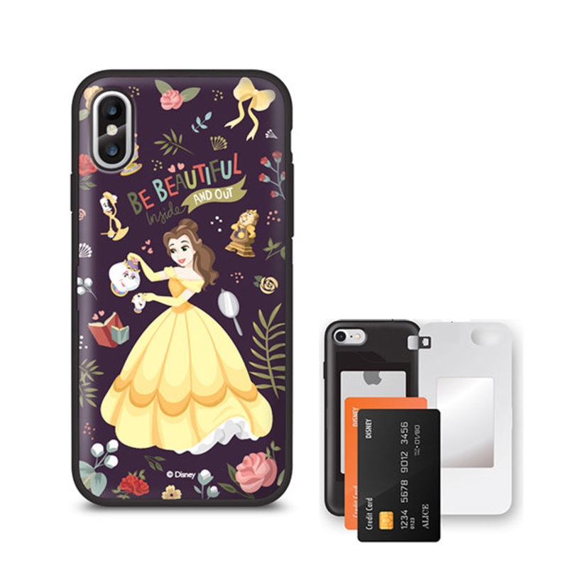 Disney Beauty & The Beast Belle Be Beautiful iPhone Card Mirror Case