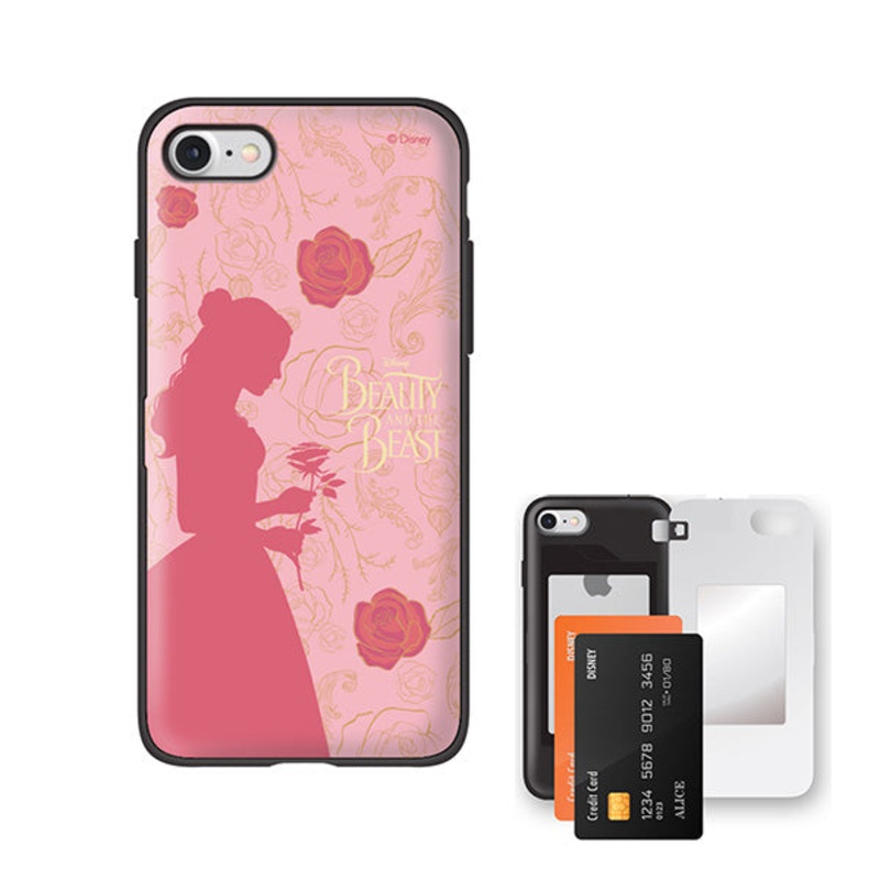 Disney Beauty & The Beast Princess Belle iPhone Card Mirror Door Case