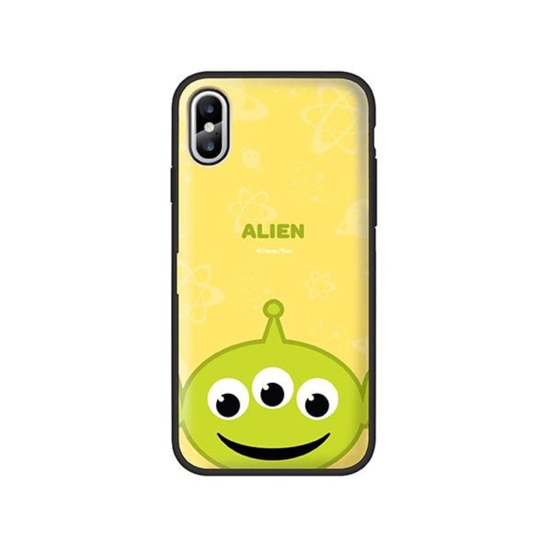 Disney Toy Story Alien Smile Bumper Anti Drop Card Mirror iPhone Case