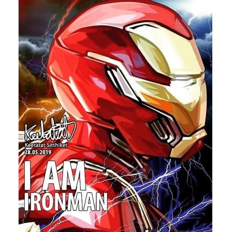 Ironman Marvel I am Pop Art Poster Wall Decoration Drawing