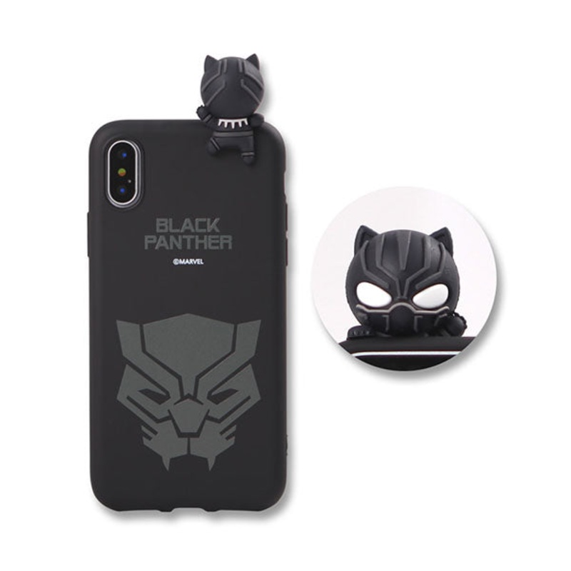 Marvel Avengers Black Panther Jelly Figure Soft iPhone Case