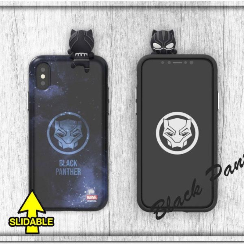 Marvel Black Panther Mini Figure Slide Cover Card Slot S2 iPhone Case