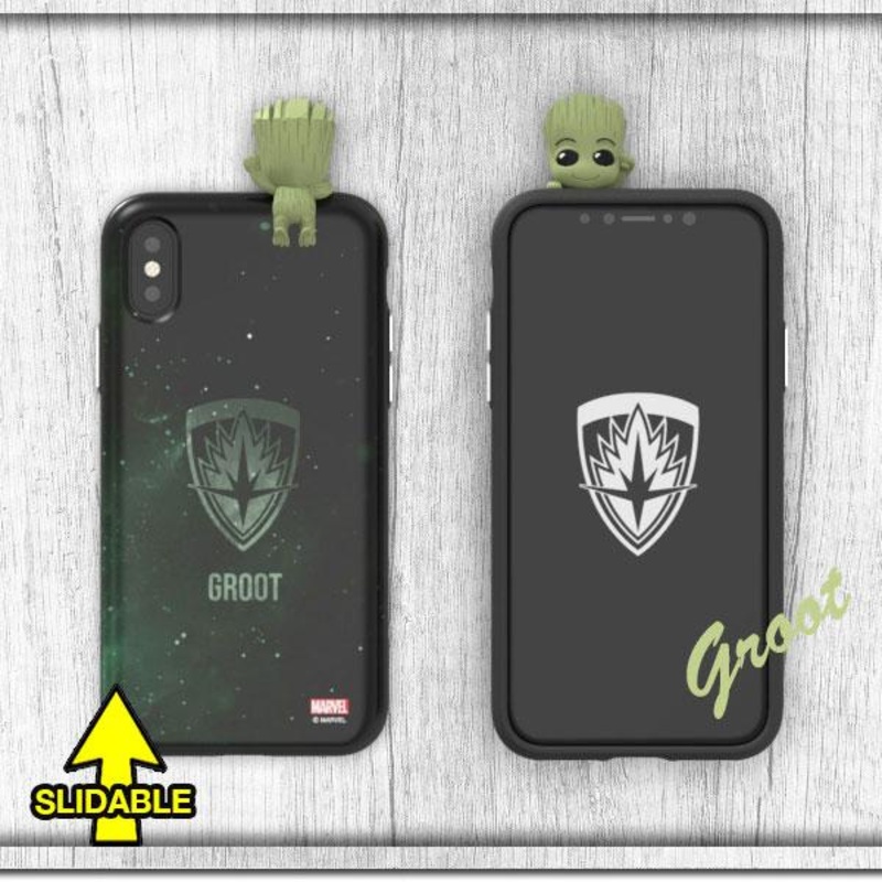 Marvel Groot Mini Figure Slide Cover Bumper Card Slot S2 Phone Case