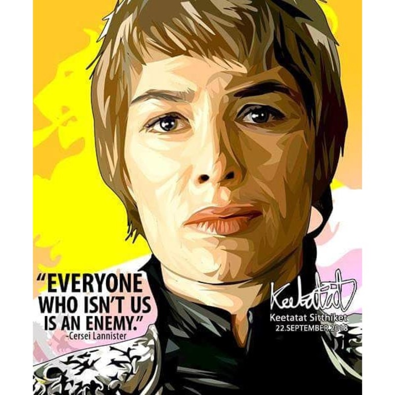 Pop Art Poster Wall Decoration Drawing Game of Thrones Cersei Lannister