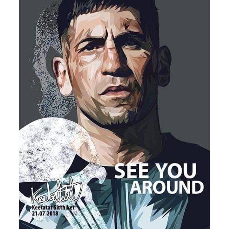 Pop Art Poster Wall Decoration Drawing Marvel The Punisher
