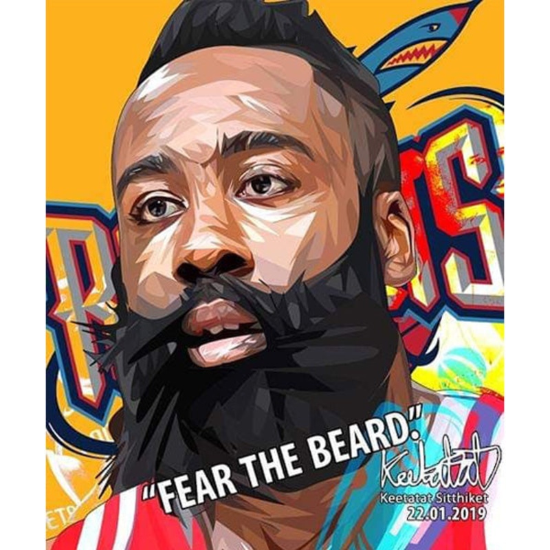Pop Art Poster Wall Decoration Drawing NBA James Harden