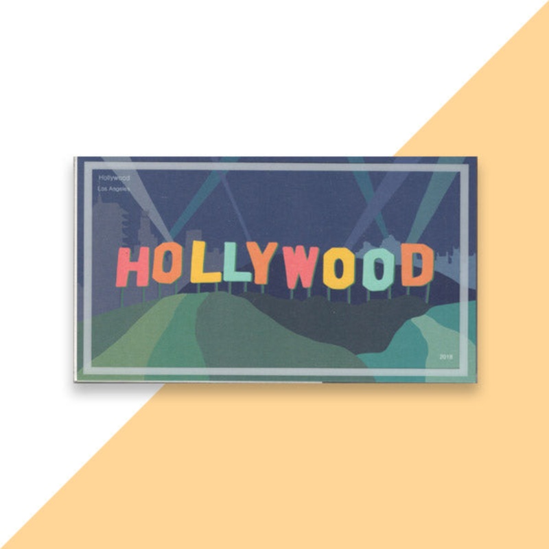 World Landmark Wood DIY 3D Puzzle & Postcard Los Angeles Hollywood