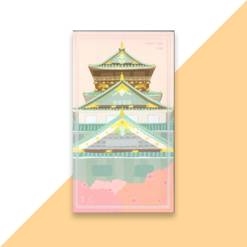 World Landmark Wood DIY 3D Puzzle & Postcard Osaka Castle