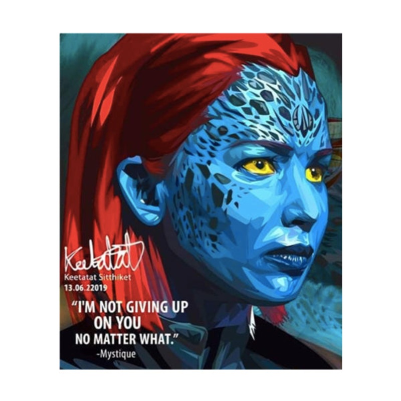 Pop Art Wall Decoration Drawing (Mystique – I’m not giving up on you)
