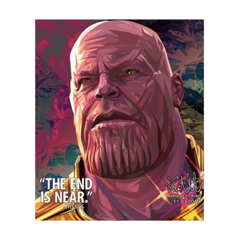 Pop Art Wall Decoration Drawing (Thanos – The end is near)