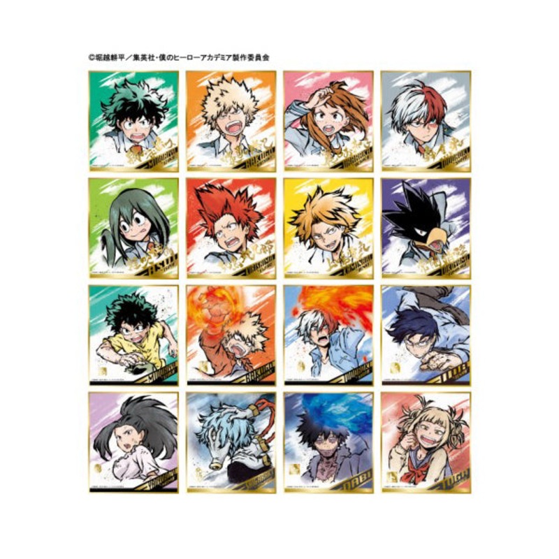 My Hero Academia Visual Shikishi Collection Brushstroke (1 BOX 16 Pack)