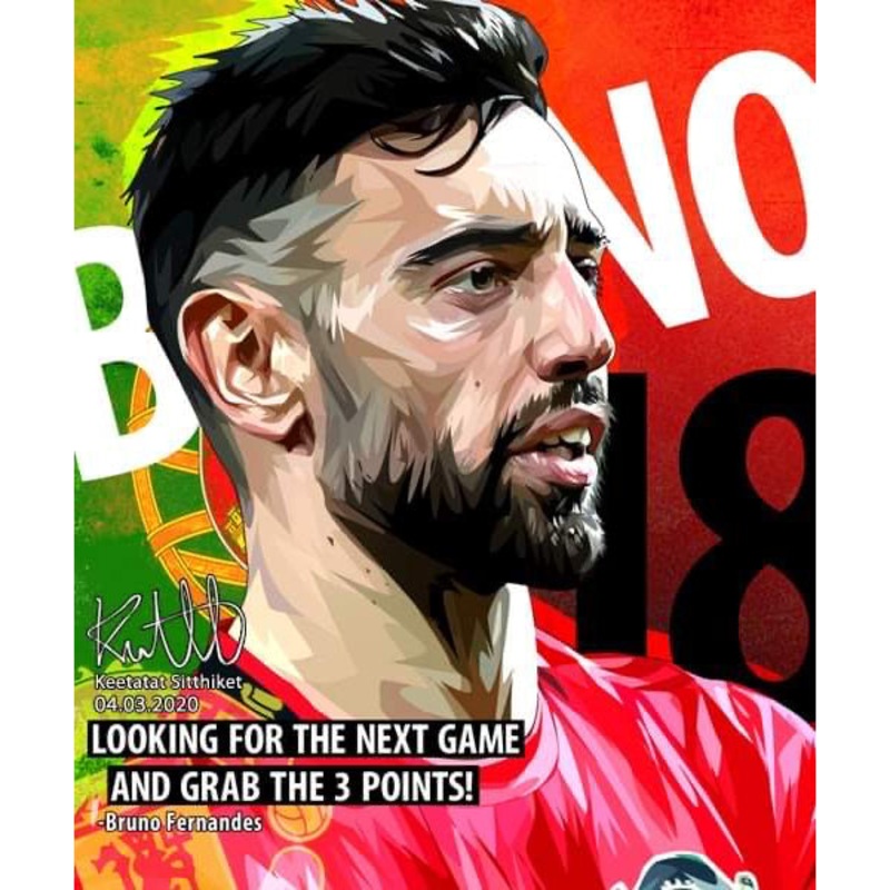 Pop Art Wall Decoration Drawing (Bruno Fernandes – Looking For)