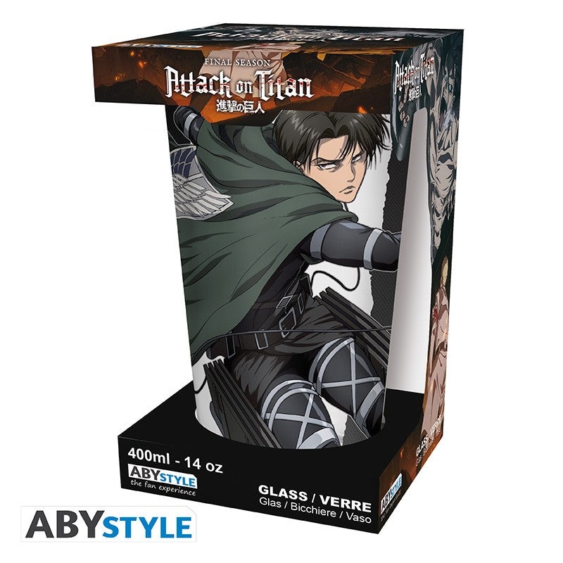 ATTACK ON TITAN – Large Glass – 400ml – Levi S4