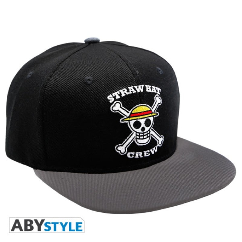 ONE PIECE – Snapback Cap – Black & Grey – Skull Luffy