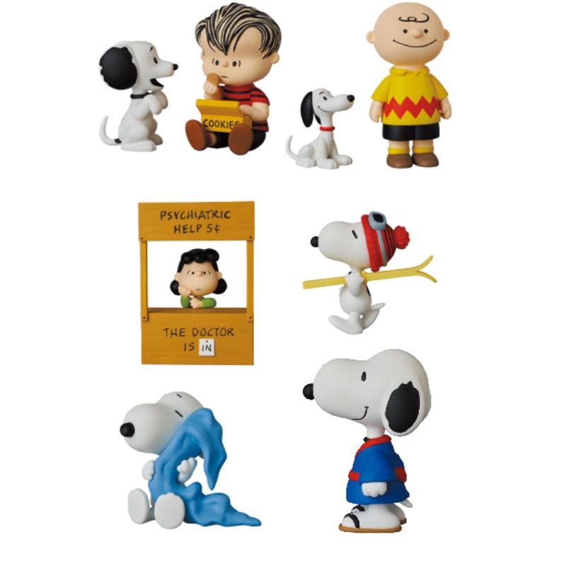 UDF PEANUTS SERIES 12|UDF No.617 50s SNOOPY & LINUS|UDF No. 618 50s CHARLIE BROWN & SNOOPY|UDF No. 619 PSYCHIATRIC HELP LUCY|UDF No. 620 SKIER SNOOPY|UDF No. 621 SNOOPY WITH LINUS BLANKET|UDF No. 622 YUKATA SNOOPY