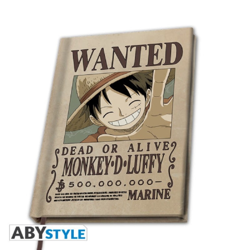 ONE PIECE –  A5 Notebook Wanted Luffy