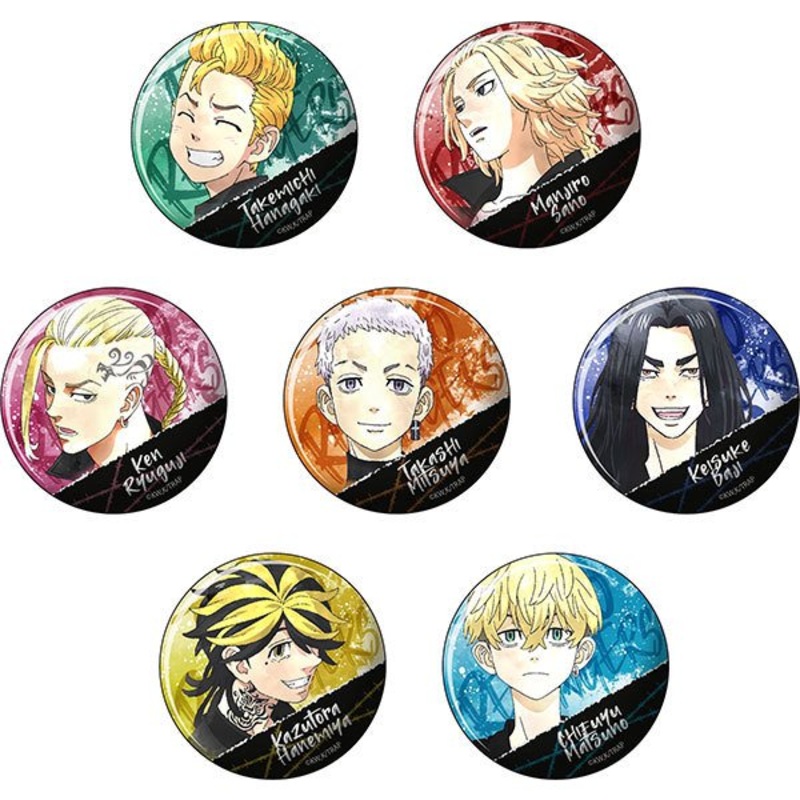 Tokyo Revengers – Wet Color Series Can Badge (Set of 7)