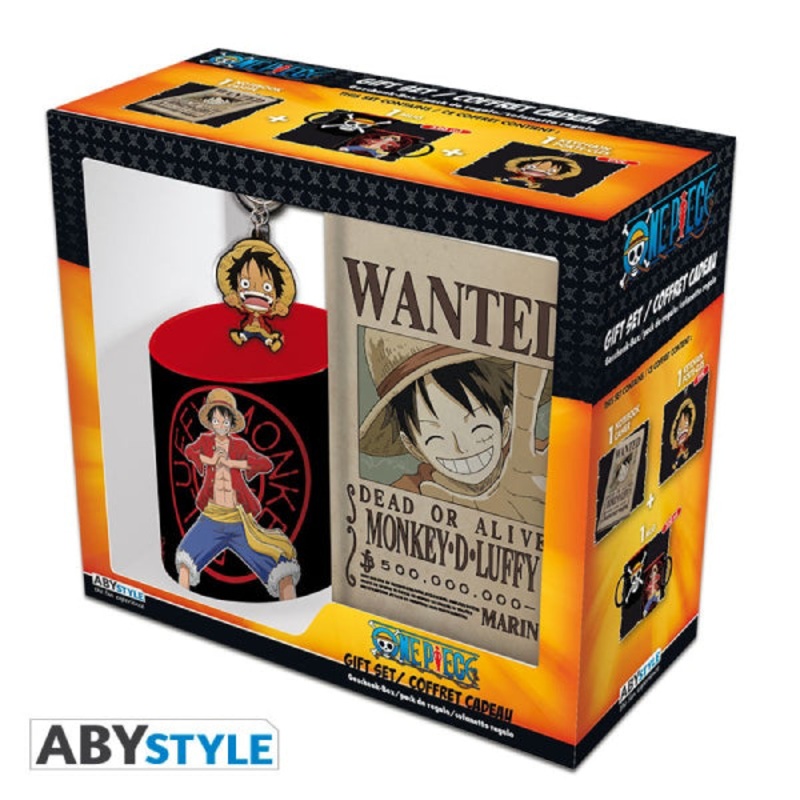 ONE PIECE – Gift Set – Luffy – Mug (ABYMUG410) + PVC Keychain (ABYKEY037) + A6 Pocket Notebook