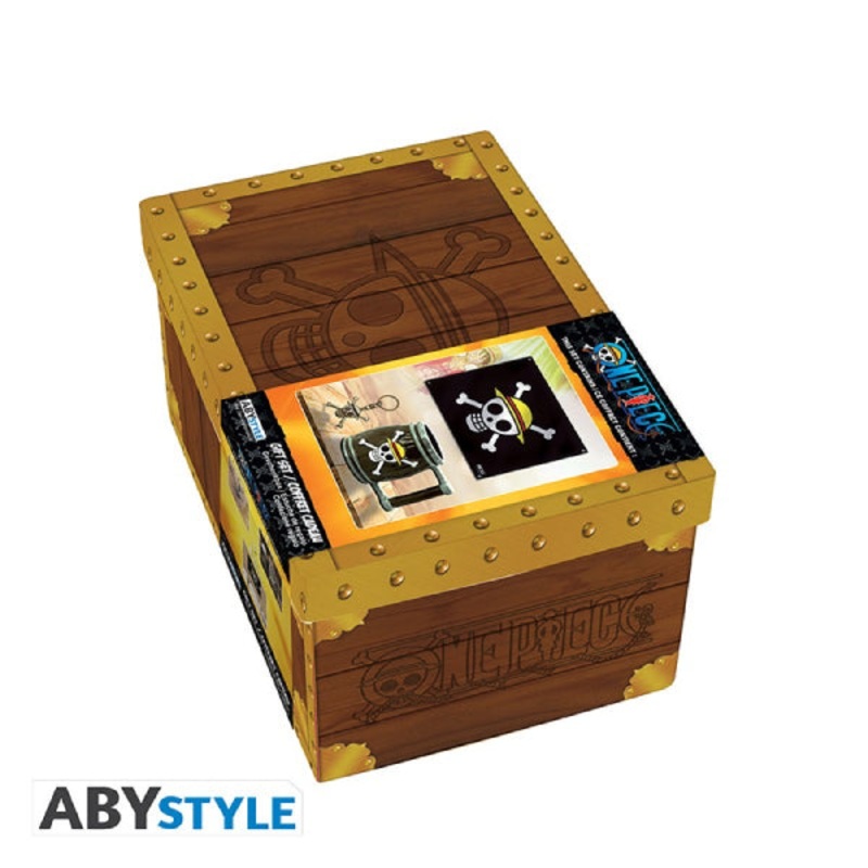 ONE PIECE – Premium Gift Set – Skull – Flag (ABYDCT001) + 3D Metal Keychain + 3D Mug (ABYMUG711)