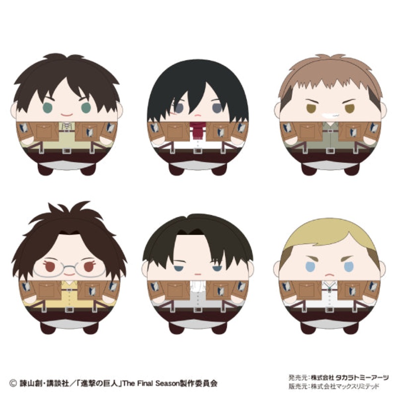 Attack on Titan  Fluffy Kororin 2 (set of 6)