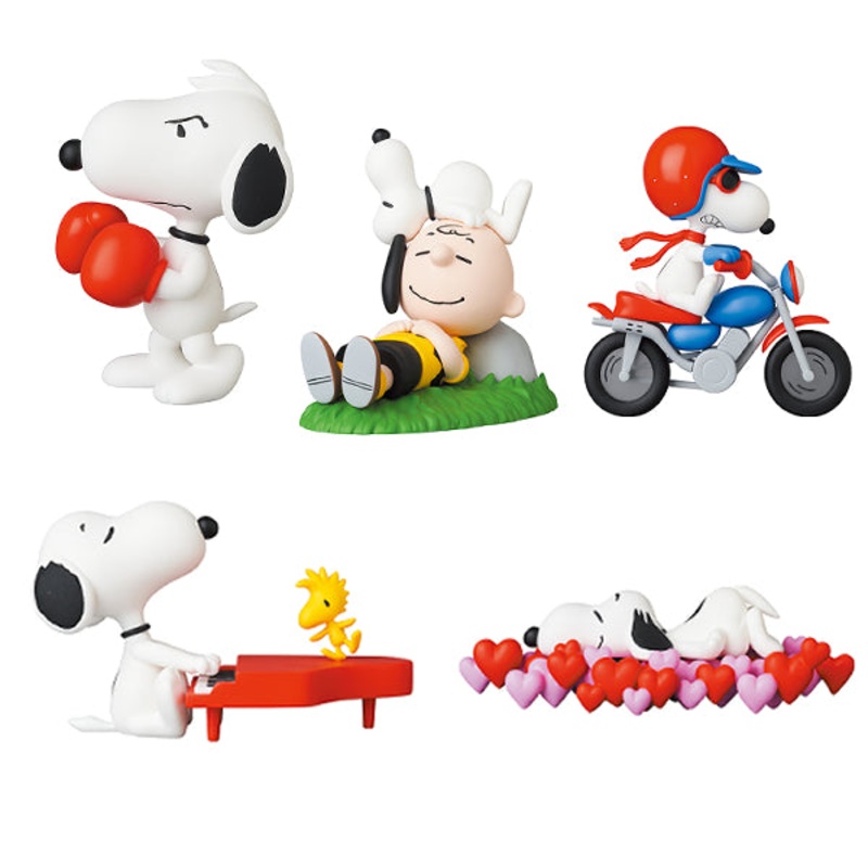 UDF  Snoopy series 13 (Boxing Snoopy / Napping Charlie Brown & Snoopy / Motocross Snoopy / Pianist Snoopy / Full of heart Snoopy)