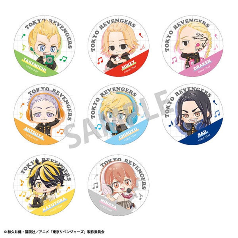 Tokyo Revengers Trading Can Badge (Special Clothing) Enjoy Music (Set of 8)