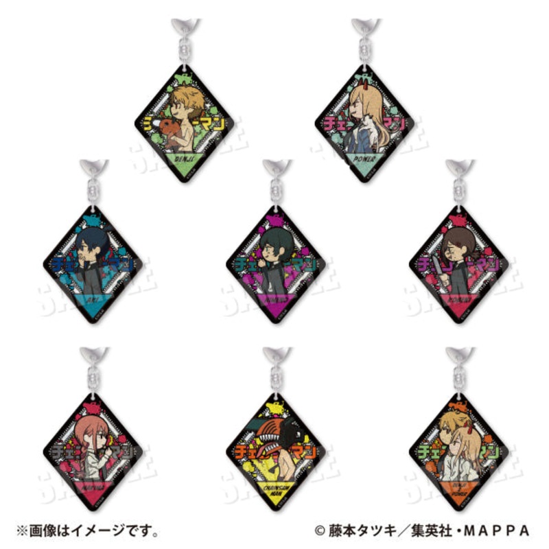 VETCOLO Chainsaw Man Glitter Acrylic Keychain (8 variants)