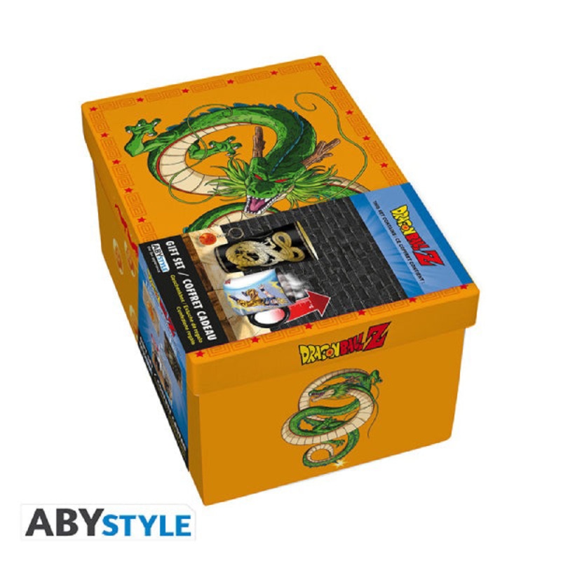 DRAGON BALL – Pck premium Large Glass +3D Keychain+Mug Heat Change  gift set